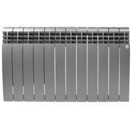 Радиатор биметаллический RT BiLiner Silver Satin 500/87 12 секций, боковое подключение, серебристый