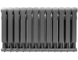Радиатор биметаллический RT BiLiner Silver Satin 500/87 12 секций, боковое подключение, серебристый