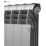 Радиатор биметаллический RT BiLiner Silver Satin 500/87 6 секций, боковое подключение, серебристый