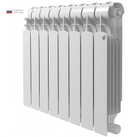 Радиатор биметаллический RT Indigo Super+ 500/100 8 секций, боковое подключение, белый