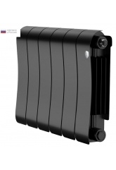Радиатор биметаллический RT Infinity Noir Sable 300/90 6 секций, боковое подключение, черный