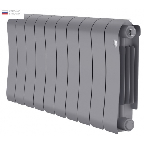 Радиатор биметаллический RT Infinity Silver Satin 300/90 10 секций, боковое подключение, серебристый купить в интернет магазине Санрай73