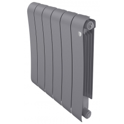 Радиатор биметаллический RT Infinity Silver Satin 500/90 6 секций, боковое подключение, серебристый