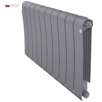 Радиатор биметаллический RT Infinity Silver Satin 500/90 10 секций, боковое подключение, серебристый