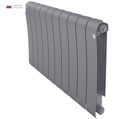 Радиатор биметаллический RT Infinity Silver Satin 500/90 10 секций, боковое подключение, серебристый купить в интернет магазине Санрай73