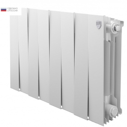 Радиатор биметаллический RT PianoForte Bianco Traffico 500/100 8 секций, боковое подключение, белый