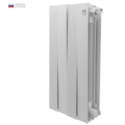 Радиатор биметаллический RT PianoForte Bianco Traffico 500/100 4 секции, боковое подключение, белый