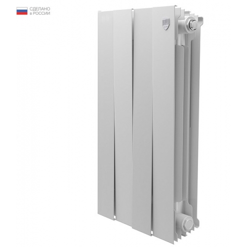 Радиатор биметаллический RT PianoForte Bianco Traffico 500/100 4 секции, боковое подключение, белый купить в интернет магазине Санрай73