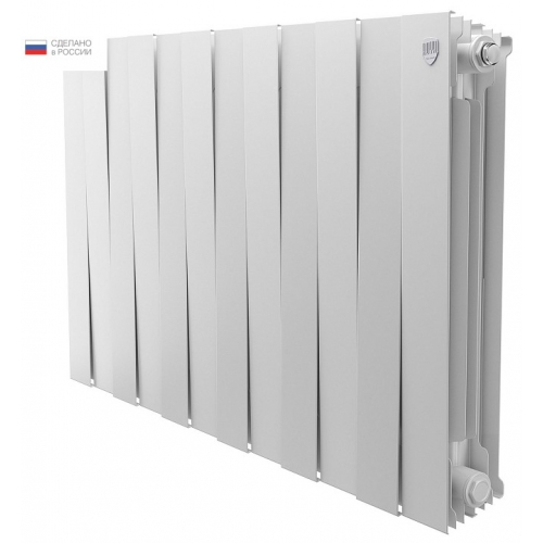 Радиатор биметаллический RT PianoForte Bianco Traffico 500/100 12 секций, боковое подключение, белый купить в интернет магазине Санрай73