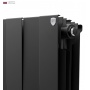 Радиатор биметаллический RT PianoForte Noir Sable 300/100 12 секций, боковое подключение, черный
