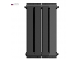Радиатор биметаллический RT PianoForte Noir Sable 500/100 4 секции, боковое подключение, черный