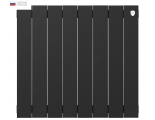Радиатор биметаллический RT PianoForte Noir Sable 500/100 8 секций, боковое подключение, черный