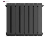 Радиатор биметаллический RT PianoForte Noir Sable 500/100 8 секций, боковое подключение, черный