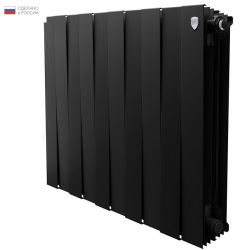 Радиатор биметаллический RT PianoForte Noir Sable 500/100 10 секций, боковое подключение, черный