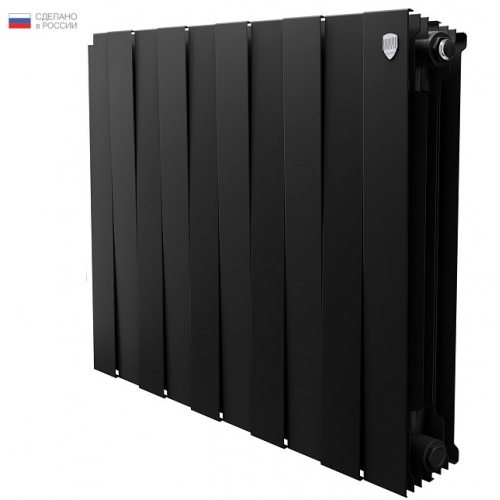 Радиатор биметаллический RT PianoForte Noir Sable 500/100 10 секций, боковое подключение, черный купить в интернет магазине Санрай73