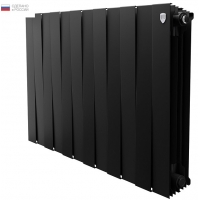 Радиатор биметаллический RT PianoForte Noir Sable 500/100 12 секций, боковое подключение, черный