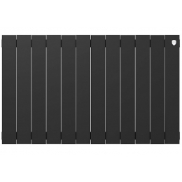 Радиатор биметаллический RT PianoForte Noir Sable 500/100 12 секций, боковое подключение, черный