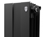 Радиатор биметаллический RT PianoForte Noir Sable 500/100 6 секций, боковое подключение, черный