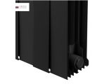 Радиатор биметаллический RT PianoForte Noir Sable 500/100 6 секций, боковое подключение, черный