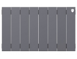 Радиатор биметаллический RT PianoForte Silver Satin 300/100 8 секций, боковое подключение, серебристый