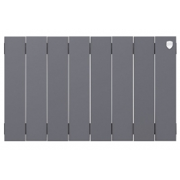 Радиатор биметаллический RT PianoForte Silver Satin 300/100 8 секций, боковое подключение, серебрист