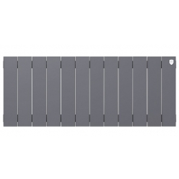 Радиатор биметаллический RT PianoForte Silver Satin 300/100 12 секций, боковое подключение, серебрис