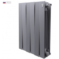 Радиатор биметаллический RT PianoForte Silver Satin 500/100 6 секций, боковое подключение, серебрис