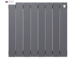 Радиатор биметаллический RT PianoForte Silver Satin 500/100 8 секций, боковое подключение, серебрис