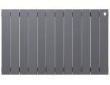 Радиатор биметаллический RT PianoForte Silver Satin 500/100 12 секций, боковое подключение, серебристый