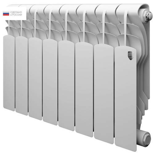 Радиатор биметаллический RT Revolution 350/80 8 секций, боковое подключение, белый купить в интернет магазине Санрай73