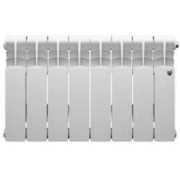 Радиатор биметаллический RT Revolution 350/80 8 секций, боковое подключение, белый