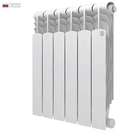 Радиатор биметаллический RT Revolution 2.0 500/80 6 секций, боковое подключение, белый купить в интернет магазине Санрай73
