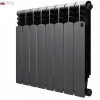 Радиатор биметаллический RT Revolution 2.0 Noir Sable 500/80 8 секций, боковое подключение, черный
