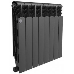 Радиатор биметаллический RT Revolution 2.0 Noir Sable 500/80 8 секций, боковое подключение, черный