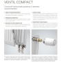 Радиатор стальной панельный Royal Thermo Ventil Compact 22 300х1000 нижнее подключение, белый