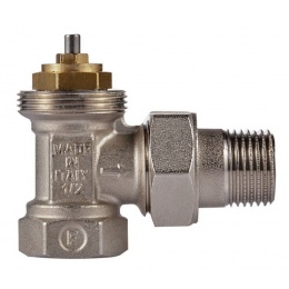 Набор термостатический для радиатора угловой Royal Thermo 1/2" М30х1,5 никель