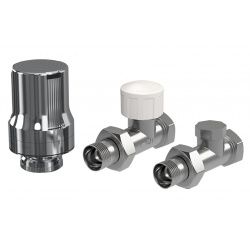 Набор термостатический прямой Royal Thermo De Luxe 1/2", М30х1,5 хром Набор термостатический прямой Royal Thermo De Luxe 1/2", М30х1,5 хром
