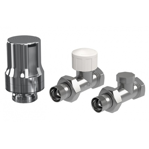 Набор термостатический прямой Royal Thermo De Luxe 1/2", М30х1,5 хром купить в интернет магазине Санрай73