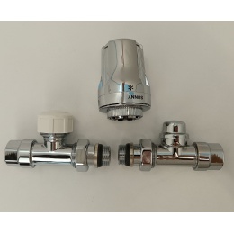 Купить Набор термостатический прямой Royal Thermo De Luxe 1/2", М30х1,5 хром Набор термостатический прямой Royal Thermo De Luxe 1/2", М30х1,5 хром