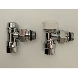Набор термостатический угловой Royal Thermo De Luxe 1/2", хром