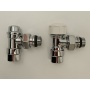 Набор термостатический угловой Royal Thermo De Luxe 1/2", хром