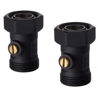 Узел нижнего подключения Royal Thermo прямой раздельный 3/4х3/4ЕК черный