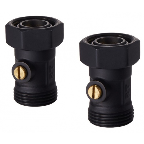 Узел нижнего подключения Royal Thermo прямой раздельный 3/4х3/4ЕК черный купить в интернет магазине Санрай73