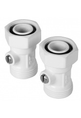 Узел нижнего подключения Royal Thermo прямой раздельный 3/4х3/4ЕК белый