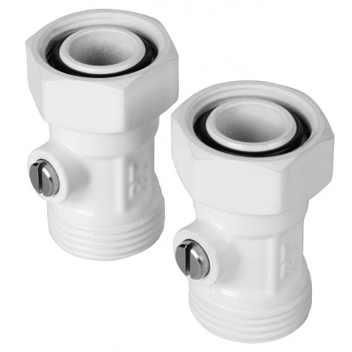 Узел нижнего подключения Royal Thermo прямой раздельный 3/4х3/4ЕК белый купить в интернет магазине Санрай73