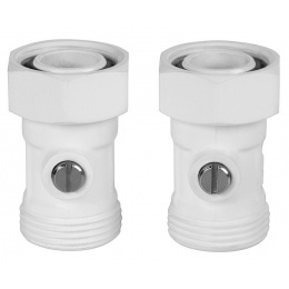 Узел нижнего подключения Royal Thermo прямой раздельный 3/4х3/4ЕК белый