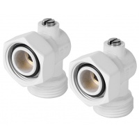 Узел нижнего подключения Royal Thermo угловой раздельный 3/4х3/4ЕК белый