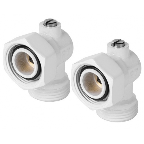 Узел нижнего подключения Royal Thermo угловой раздельный 3/4х3/4ЕК белый купить в интернет магазине Санрай73