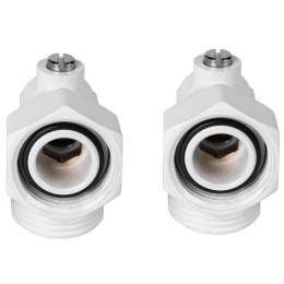 Узел нижнего подключения Royal Thermo угловой раздельный 3/4х3/4ЕК белый