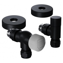 Набор термостатический осевой Royal Thermo Design Pro 15мм М30х1,5 черный